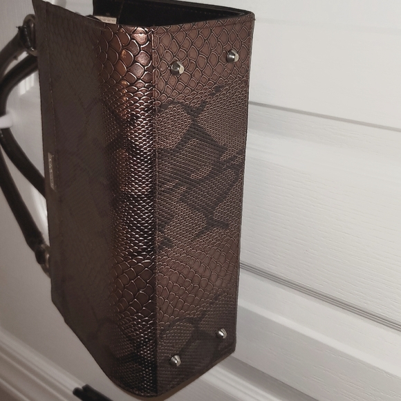 MICHE Snakeskin Embossed Magnetic Shell for the Classic Bag Bronze Black - Picture 4 of 11